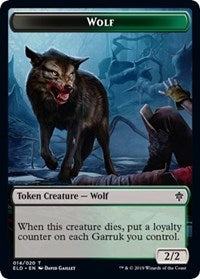 Wolf // Food (17) Double-sided Token [Throne of Eldraine Tokens] | Exor Games Bridgewater