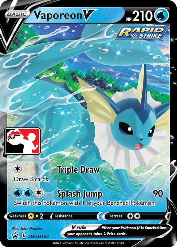 Vaporeon V (SWSH150) [Prize Pack Series One] | Exor Games Bridgewater