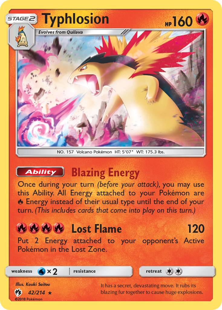 Typhlosion (42/214) [Sun & Moon: Lost Thunder] | Exor Games Bridgewater