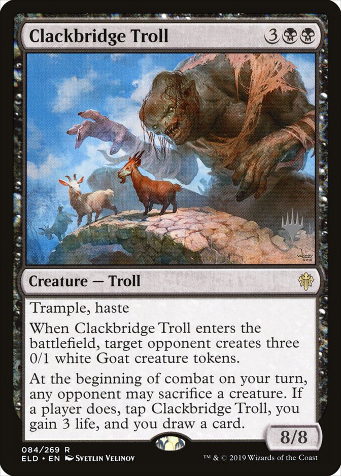 Clackbridge Troll (Promo Pack) [Throne of Eldraine Promos] | Exor Games Bridgewater