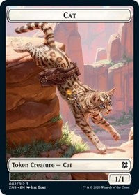 Cat // Hydra Double-sided Token [Zendikar Rising Tokens] | Exor Games Bridgewater