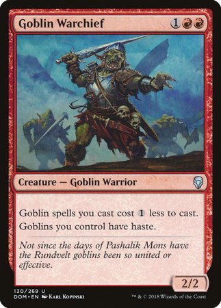 Goblin Warchief [Dominaria] | Exor Games Bridgewater