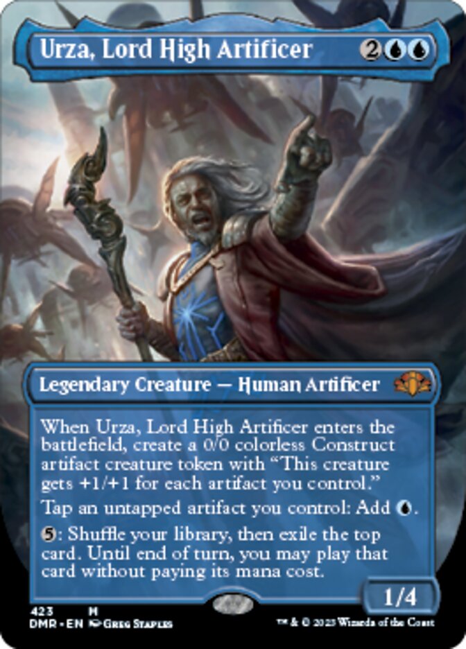 Urza, Lord High Artificer (Borderless Alternate Art) [Dominaria Remastered] | Exor Games Bridgewater