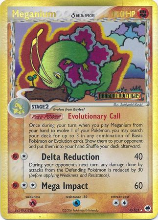 Meganium (4/101) (Delta Species) (Stamped) [EX: Dragon Frontiers] | Exor Games Bridgewater