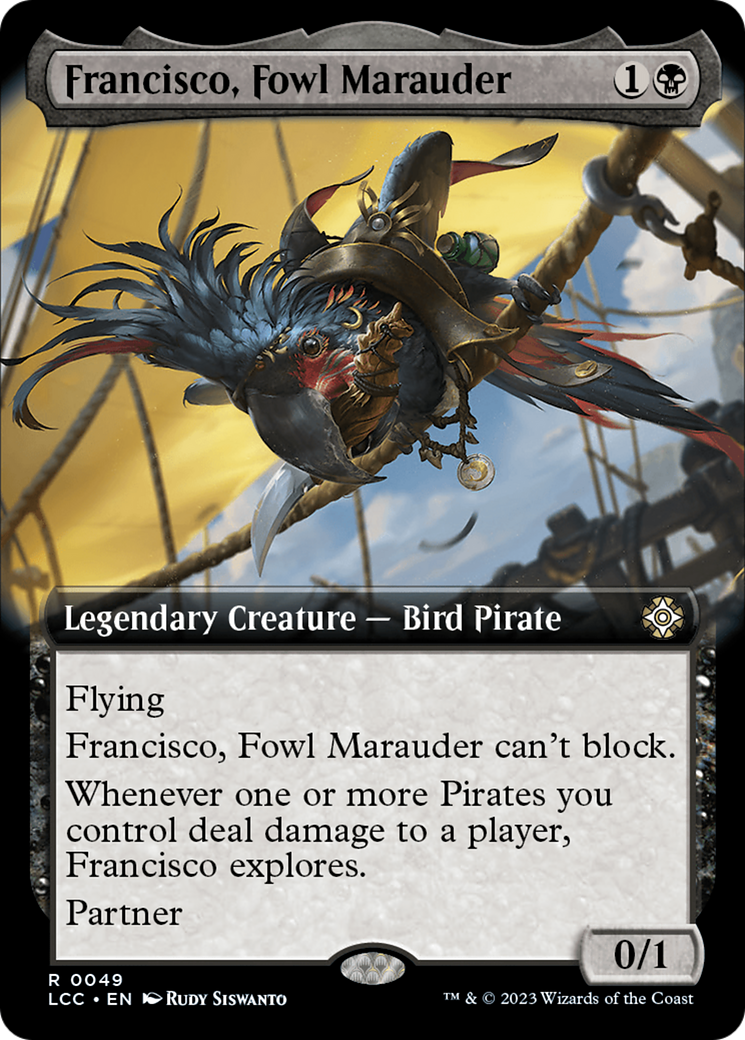 Francisco, Fowl Marauder (Extended Art) [The Lost Caverns of Ixalan Commander] | Exor Games Bridgewater