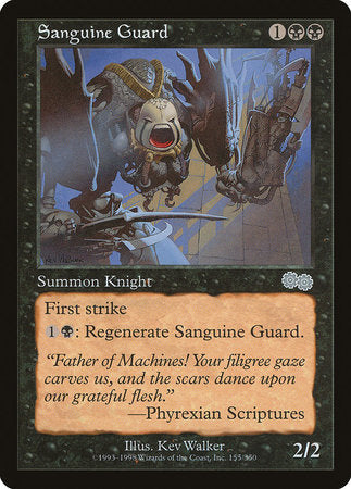 Sanguine Guard [Urza's Saga] | Exor Games Bridgewater