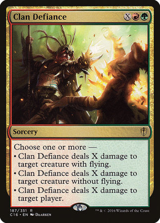 Clan Defiance [Commander 2016] | Exor Games Bridgewater