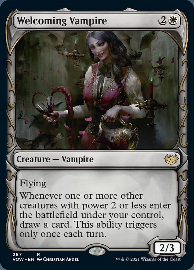 Welcoming Vampire (Showcase Fang Frame) [Innistrad: Crimson Vow] | Exor Games Bridgewater