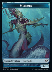 Saproling // Merfolk Double-sided Token [Dominaria United Tokens] | Exor Games Bridgewater