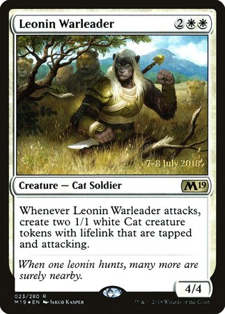 Leonin Warleader [Core Set 2019 Promos] | Exor Games Bridgewater