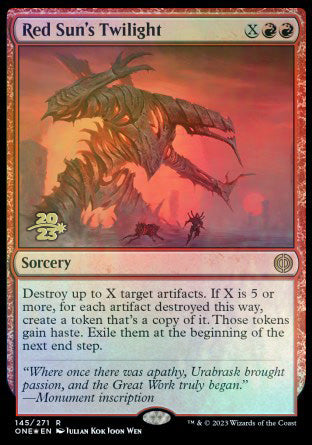 Red Sun's Twilight [Phyrexia: All Will Be One Prerelease Promos] | Exor Games Bridgewater