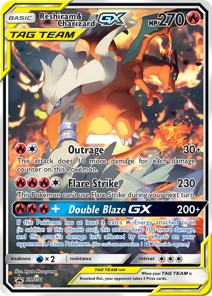 Reshiram & Charizard GX (SM201) [Sun & Moon: Black Star Promos] | Exor Games Bridgewater