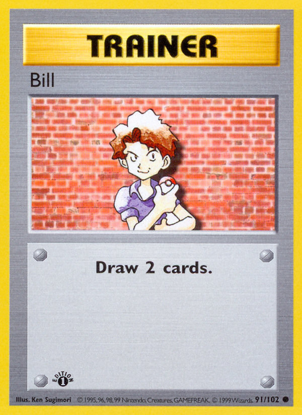 Bill (91/102) (Shadowless) [Base Set 1st Edition] | Exor Games Bridgewater