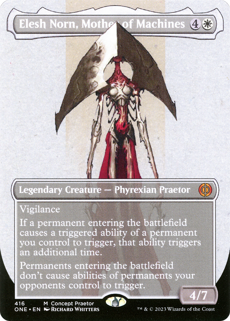 Elesh Norn, Mother of Machines (Borderless Concept Praetors) [Phyrexia: All Will Be One] | Exor Games Bridgewater