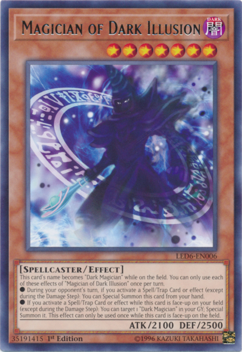 Magician of Dark Illusion [LED6-EN006] Rare | Exor Games Bridgewater