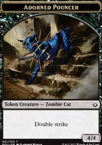 Adorned Pouncer // Warrior Double-sided Token [Hour of Devastation Tokens] | Exor Games Bridgewater