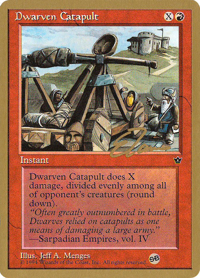 Dwarven Catapult (Eric Tam) (SB) [Pro Tour Collector Set] | Exor Games Bridgewater