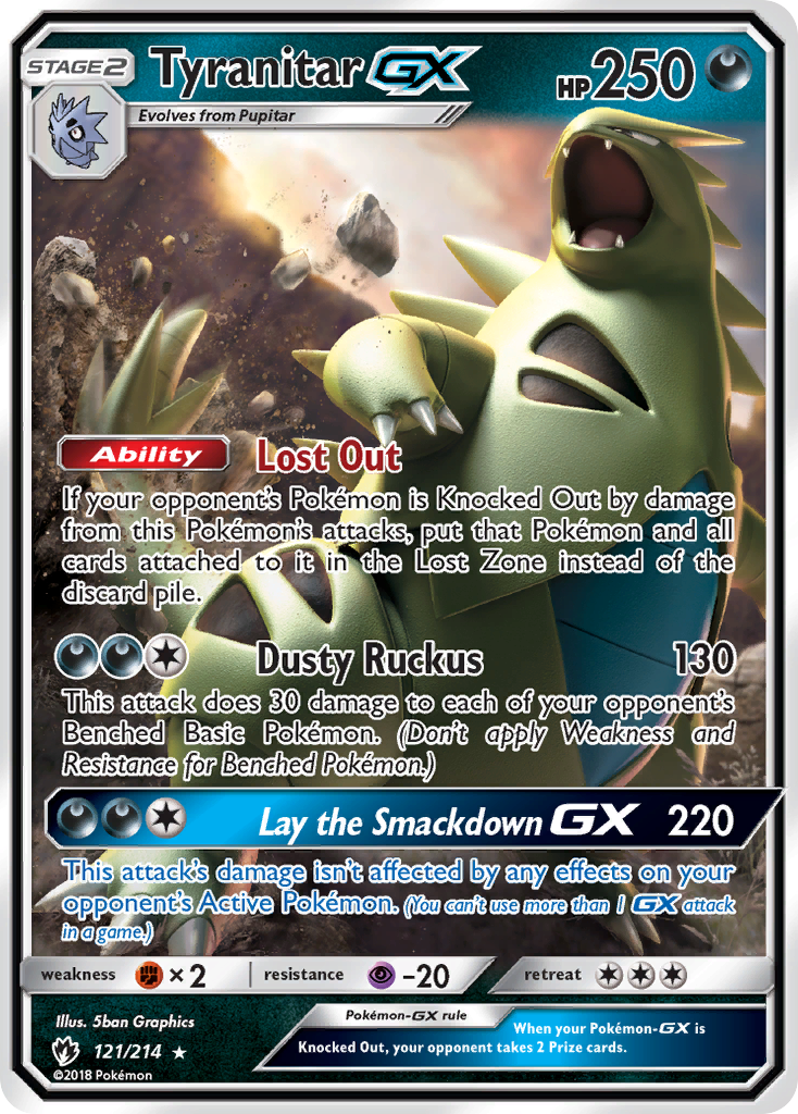 Tyranitar GX (121/214) [Sun & Moon: Lost Thunder] | Exor Games Bridgewater