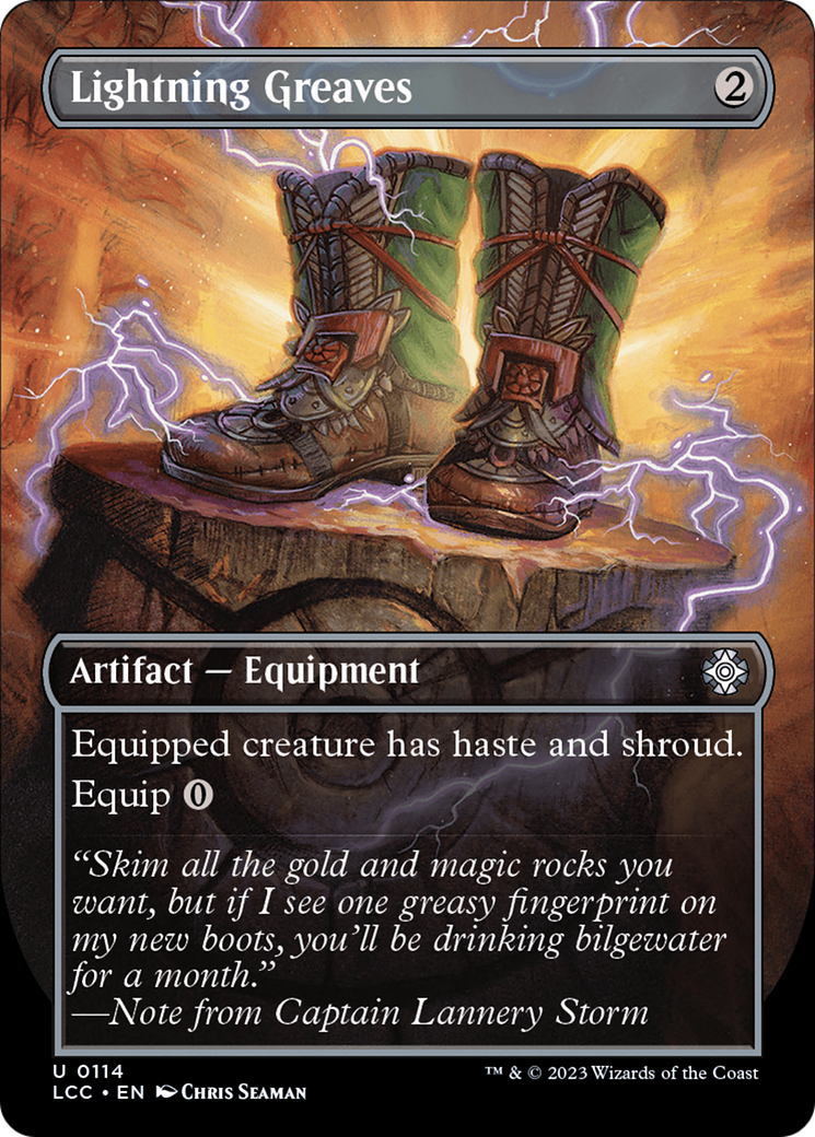 Lightning Greaves (Borderless) [The Lost Caverns of Ixalan Commander] | Exor Games Bridgewater