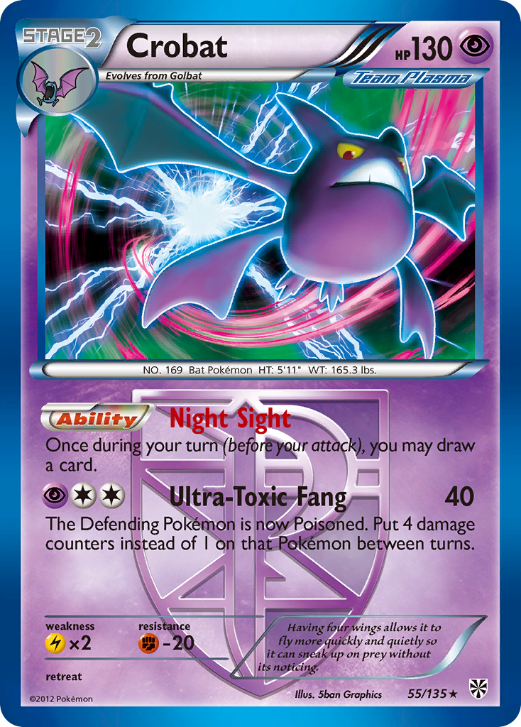 Crobat (55/135) [Black & White: Plasma Storm] | Exor Games Bridgewater