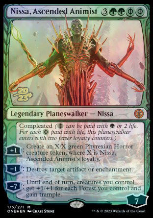 Nissa, Ascended Animist [Phyrexia: All Will Be One Prerelease Promos] | Exor Games Bridgewater