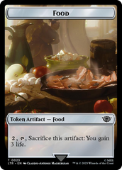 Treasure // Food (0023) Double-Sided Token (Surge Foil) [The Lord of the Rings: Tales of Middle-Earth Tokens] | Exor Games Bridgewater