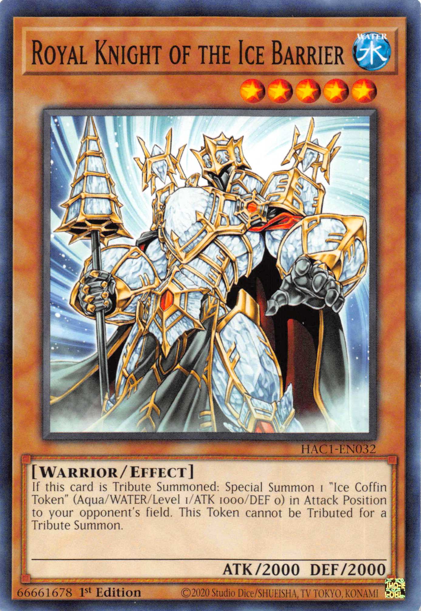 Royal Knight of the Ice Barrier [HAC1-EN032] Common | Exor Games Bridgewater