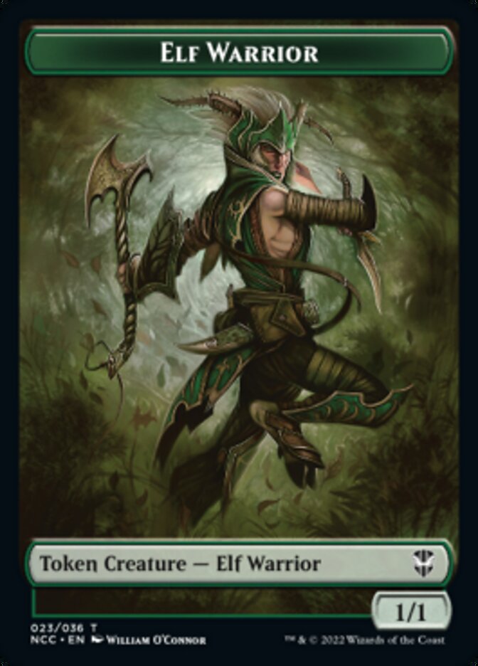 Elf Warrior // Wurm Double-sided Token [Streets of New Capenna Commander Tokens] | Exor Games Bridgewater