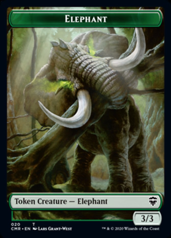 Beast (19) // Elephant Token [Commander Legends Tokens] | Exor Games Bridgewater