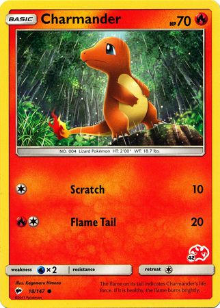 Charmander (18/147) (Charizard Stamp #42) [Battle Academy 2020] | Exor Games Bridgewater