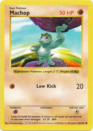 Machop (52/102) [Base Set Shadowless Unlimited] | Exor Games Bridgewater