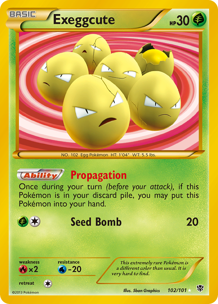 Exeggcute (102/101) [Black & White: Plasma Blast] | Exor Games Bridgewater