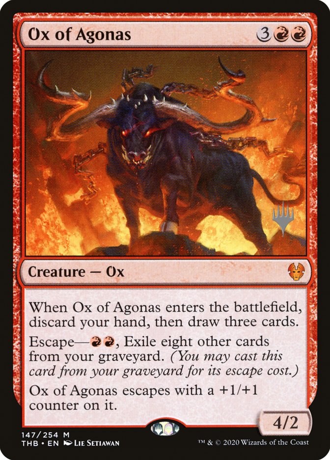 Ox of Agonas (Promo Pack) [Theros Beyond Death Promos] | Exor Games Bridgewater