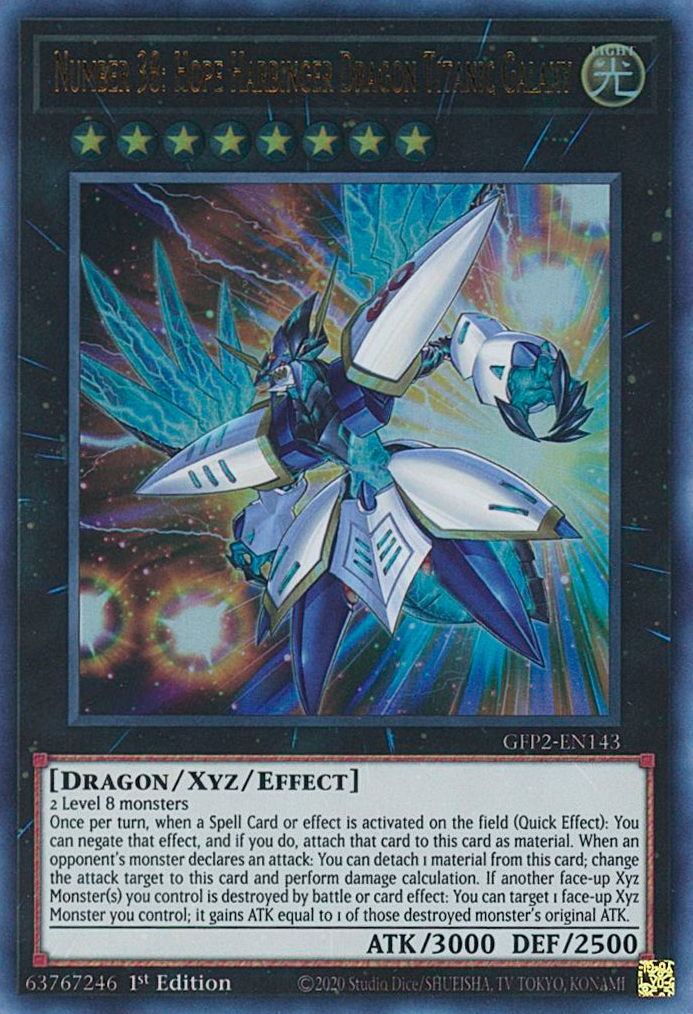 Number 38: Hope Harbinger Dragon Titanic Galaxy [GFP2-EN143] Ultra Rare | Exor Games Bridgewater