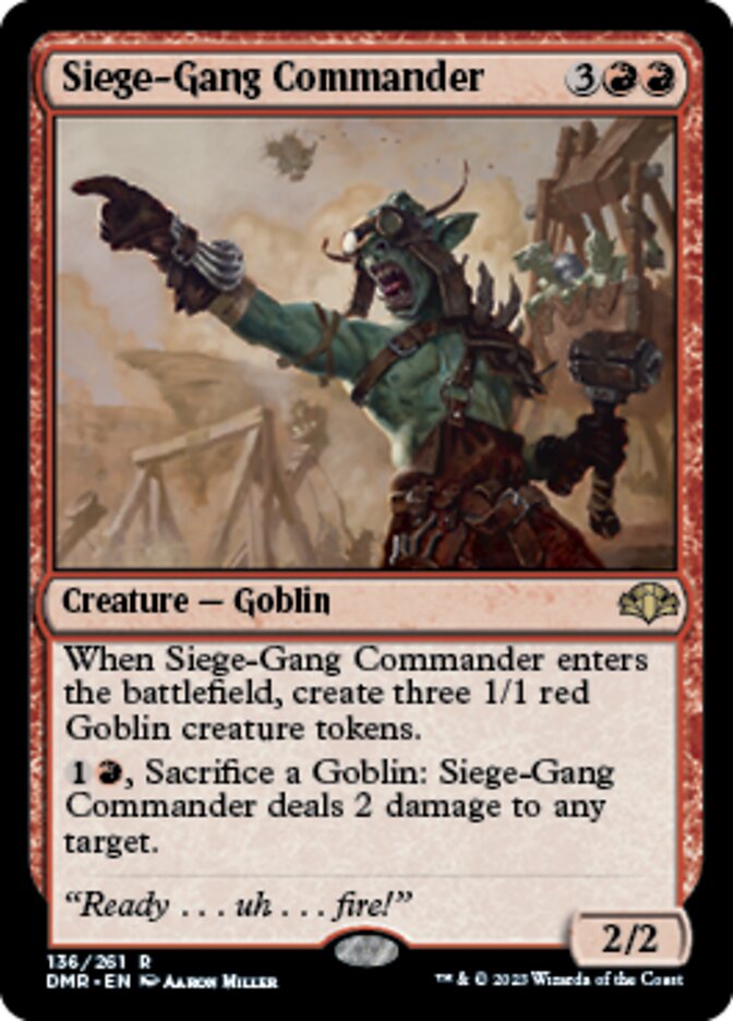 Siege-Gang Commander [Dominaria Remastered] | Exor Games Bridgewater
