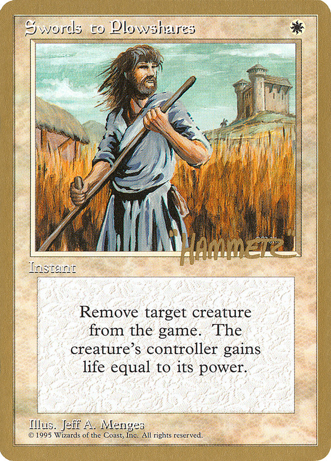 Swords to Plowshares (Shawn "Hammer" Regnier) [Pro Tour Collector Set] | Exor Games Bridgewater