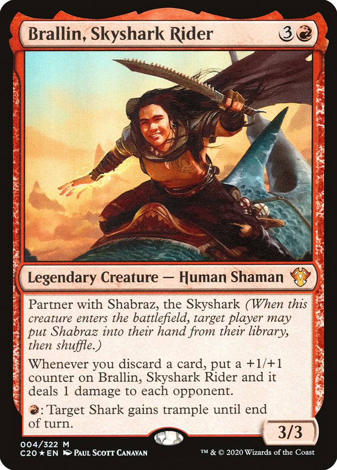 Brallin, Skyshark Rider [Commander 2020] | Exor Games Bridgewater