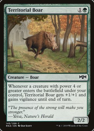 Territorial Boar [Ravnica Allegiance] | Exor Games Bridgewater