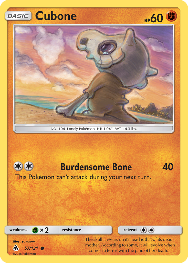 Cubone (57/131) [Sun & Moon: Forbidden Light] | Exor Games Bridgewater