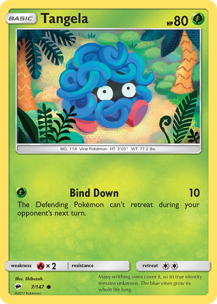 Tangela (7/147) [Sun & Moon: Burning Shadows] | Exor Games Bridgewater