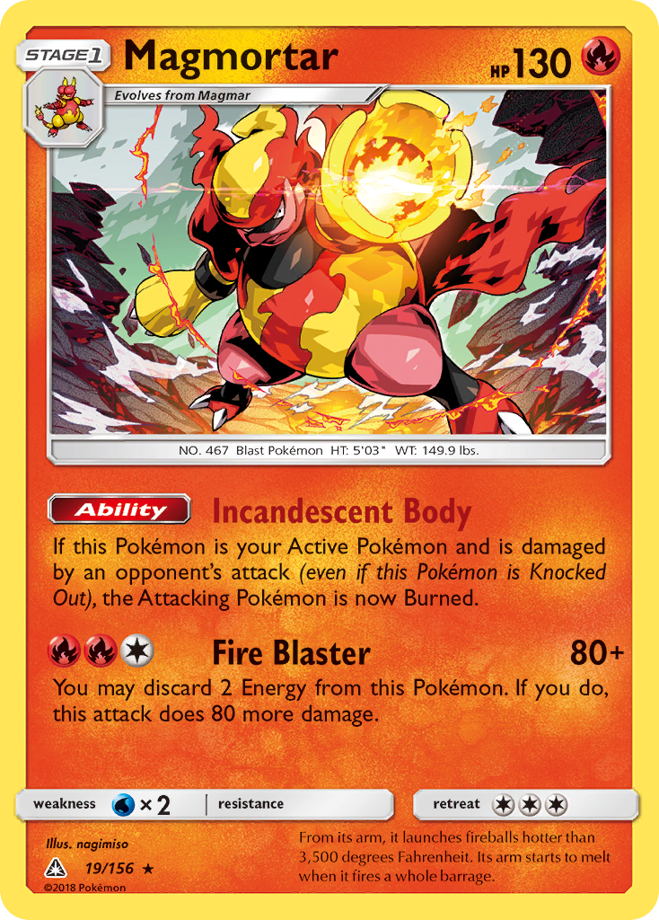 Magmortar (19/156) [Sun & Moon: Ultra Prism] | Exor Games Bridgewater