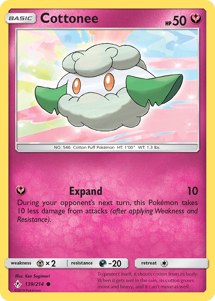 Cottonee (139/214) [Sun & Moon: Unbroken Bonds] | Exor Games Bridgewater