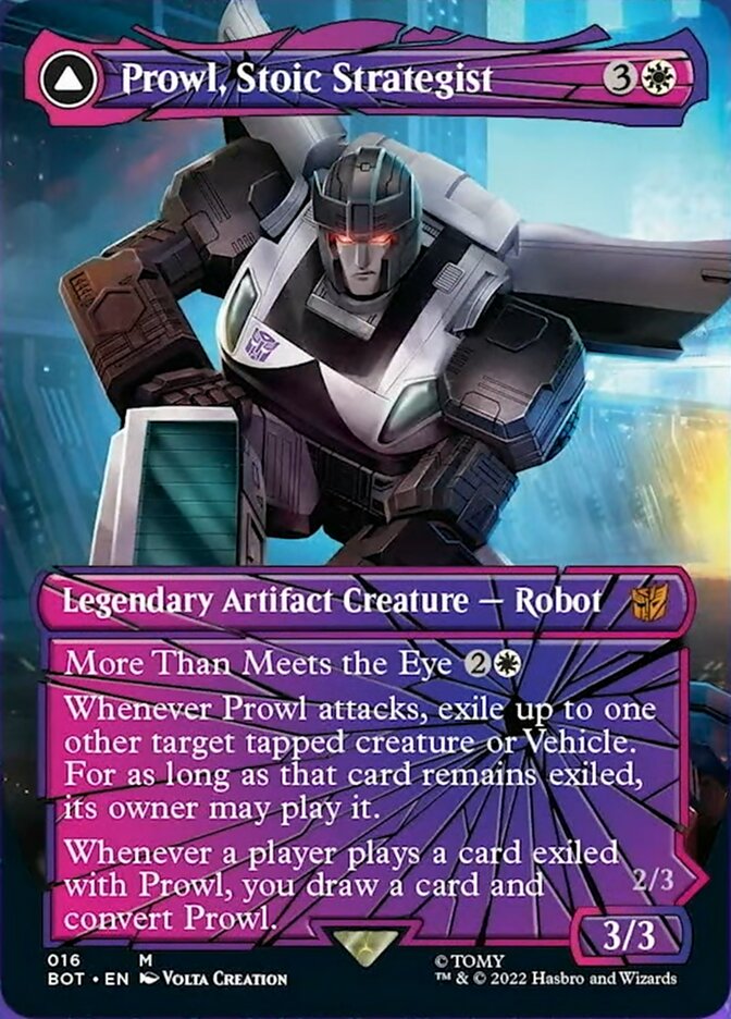 Prowl, Stoic Strategist // Prowl, Pursuit Vehicle (Shattered Glass) [Universes Beyond: Transformers] | Exor Games Bridgewater