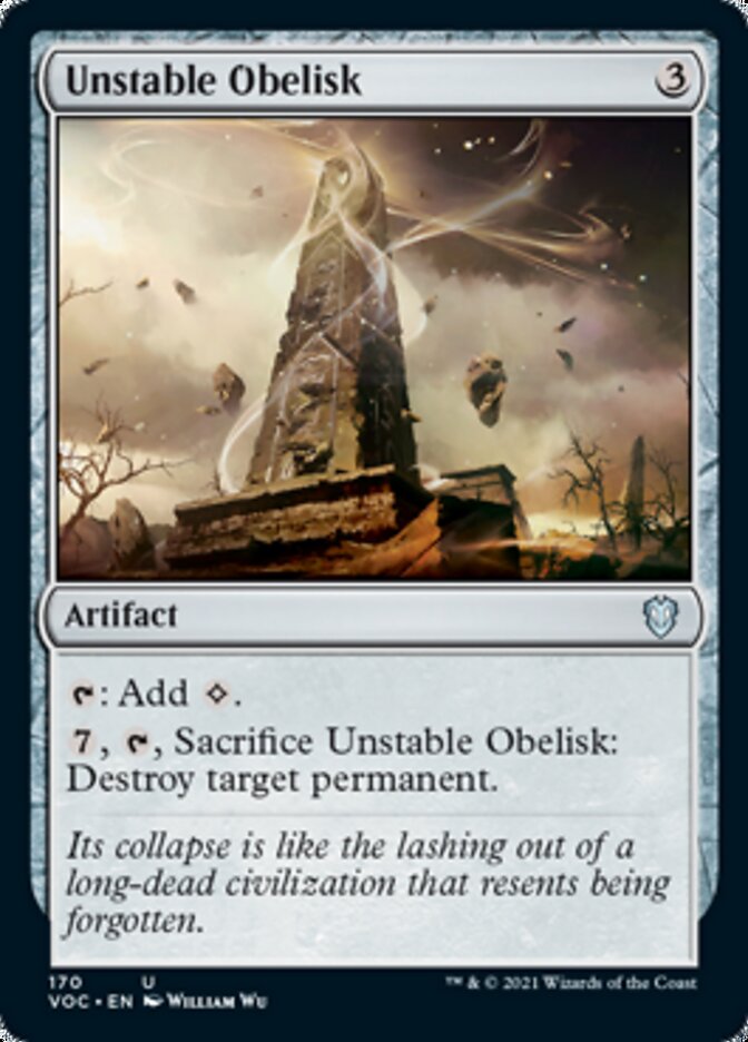 Unstable Obelisk [Innistrad: Crimson Vow Commander] | Exor Games Bridgewater