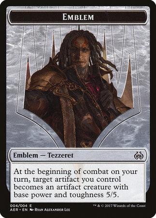 Emblem - Tezzeret the Schemer [Aether Revolt Tokens] | Exor Games Bridgewater