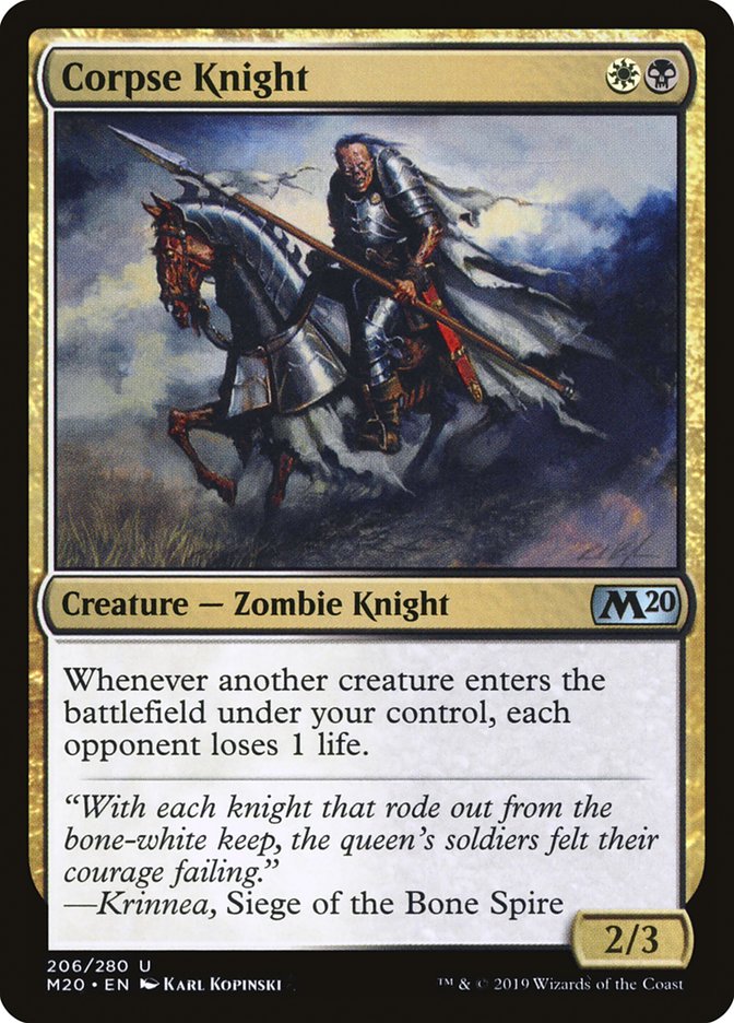 Corpse Knight (2/3 Misprint) [Core Set 2020] | Exor Games Bridgewater