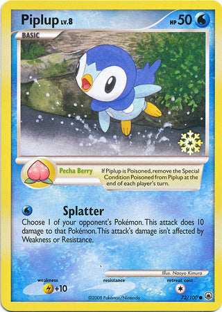 Piplup (72/100) [Countdown Calendar Promos] | Exor Games Bridgewater