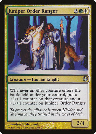 Juniper Order Ranger [Duel Decks: Knights vs. Dragons] | Exor Games Bridgewater