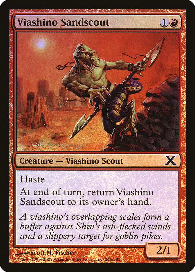 Viashino Sandscout (Premium Foil) [Tenth Edition] | Exor Games Bridgewater