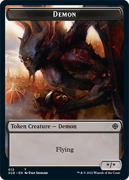 Demon // Demon Double-Sided Token [Starter Commander Decks] | Exor Games Bridgewater